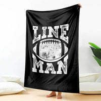 Football Linemen Throw Blanket Vintage Offensive Lineman - Wonder Print Shop