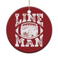 Football Linemen Christmas Ornament Vintage Offensive Lineman - Wonder Print Shop