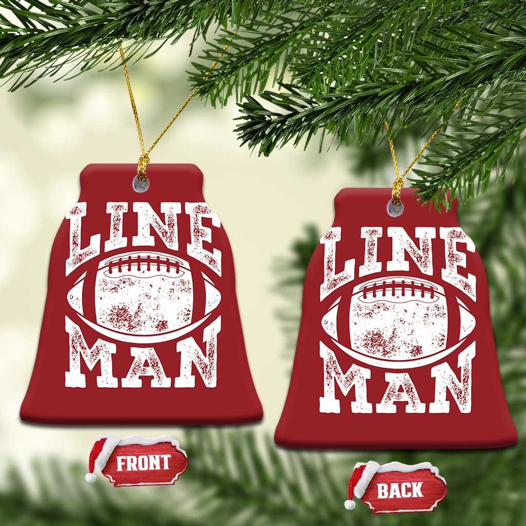 Football Linemen Christmas Ornament Vintage Offensive Lineman - Wonder Print Shop