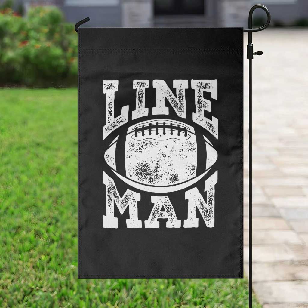 Football Linemen Garden Flag Vintage Offensive Lineman - Wonder Print Shop