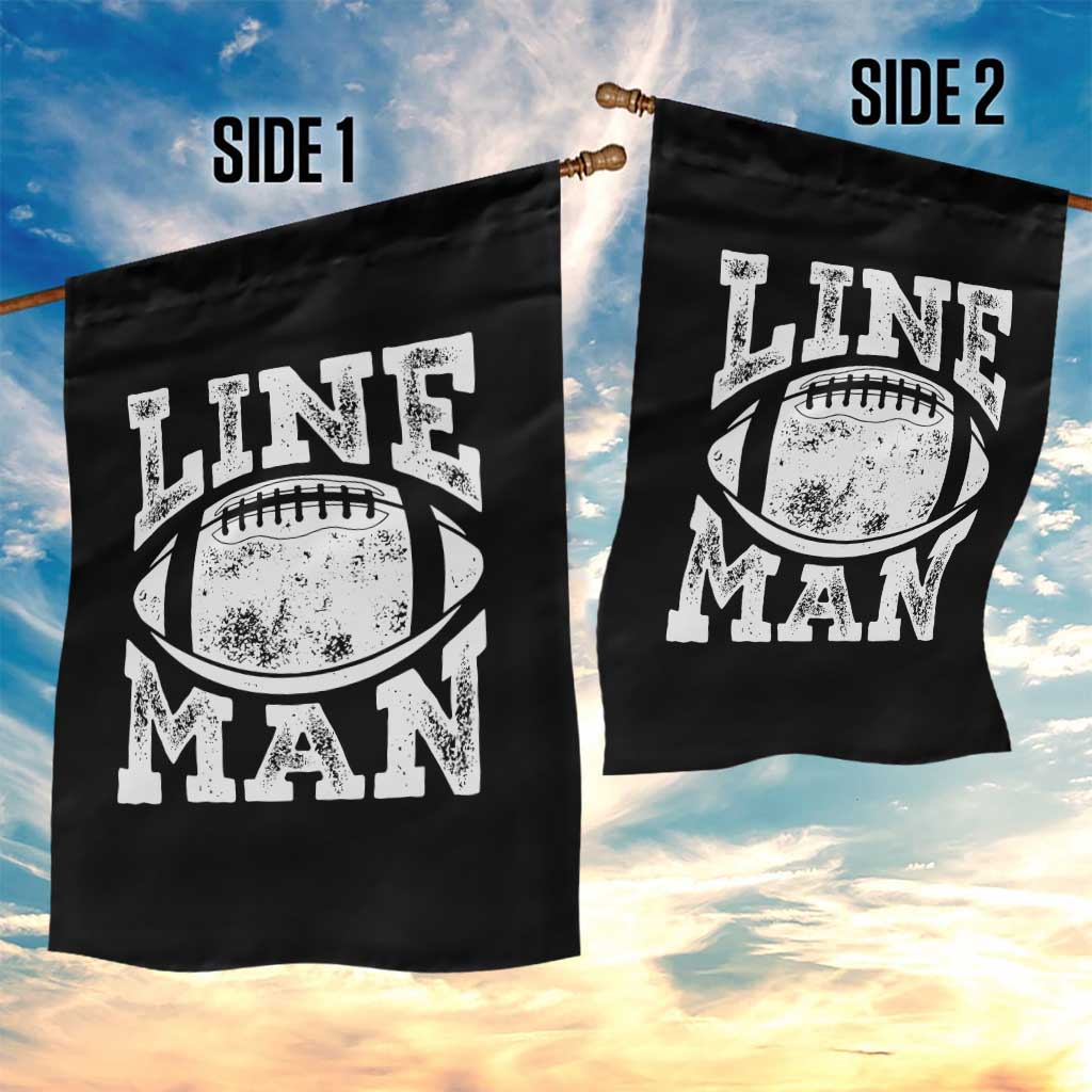 Football Linemen Garden Flag Vintage Offensive Lineman - Wonder Print Shop