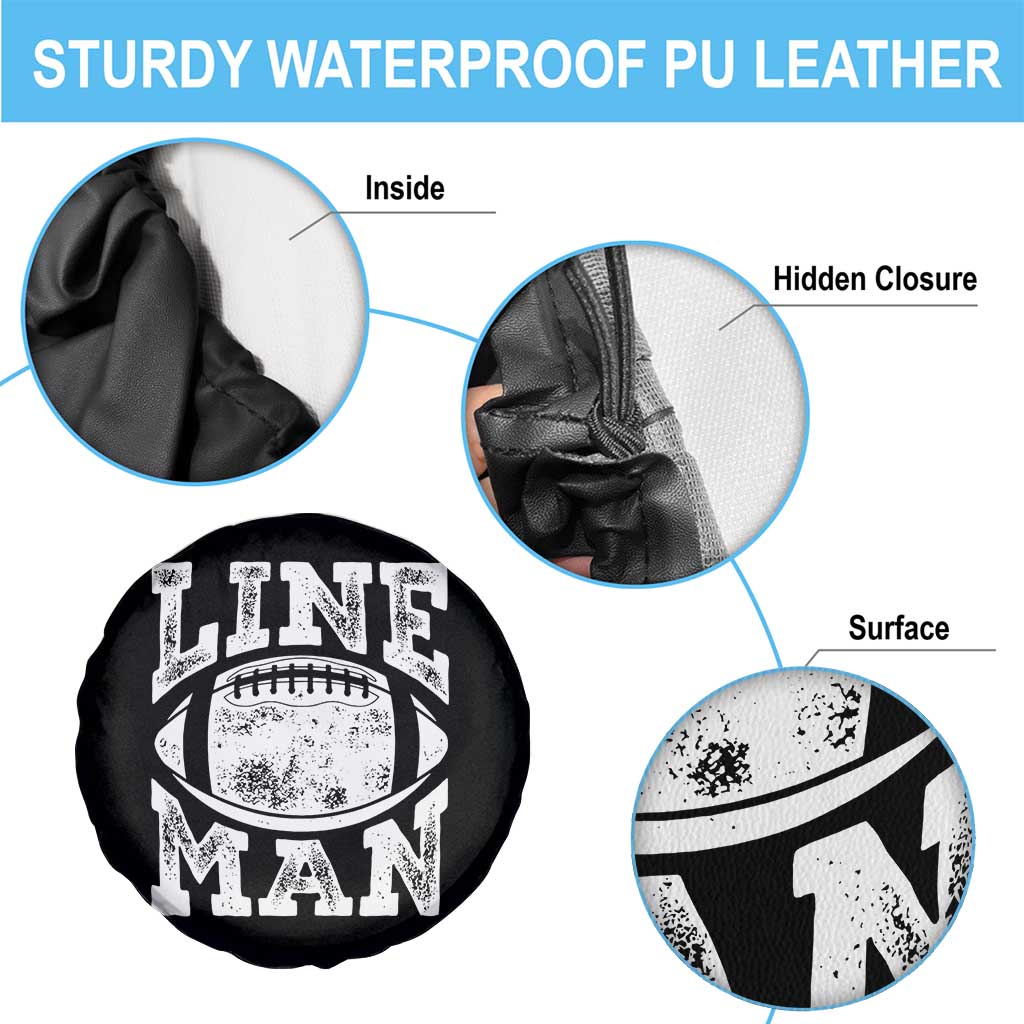 Football Linemen Spare Tire Cover Vintage Offensive Lineman - Wonder Print Shop