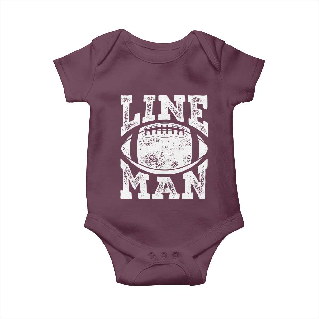 Football Linemen Baby Onesie Vintage Offensive Lineman - Wonder Print Shop