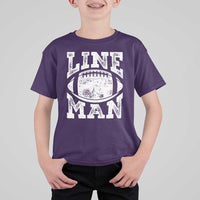 Football Linemen T Shirt For Kid Vintage Offensive Lineman - Wonder Print Shop