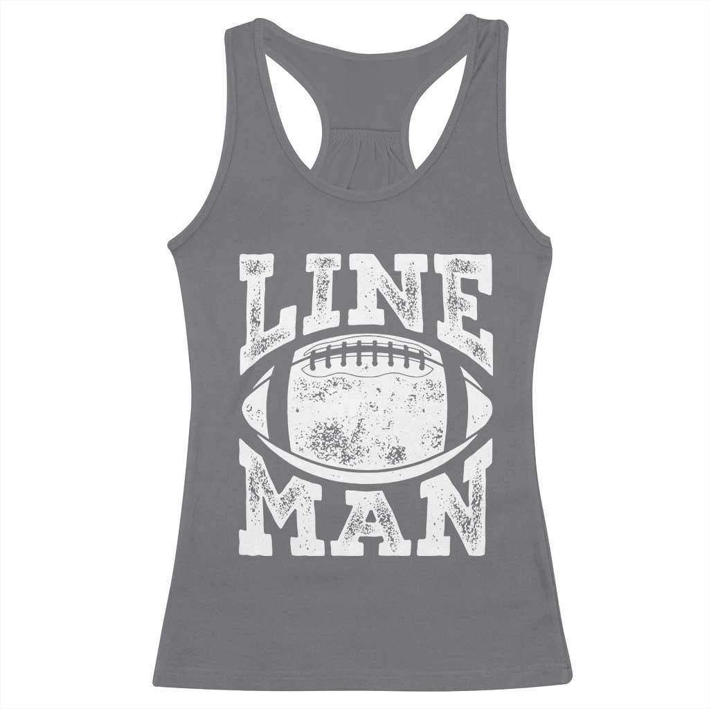 Football Linemen Racerback Tank Top Vintage Offensive Lineman - Wonder Print Shop