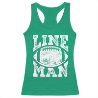 Football Linemen Racerback Tank Top Vintage Offensive Lineman - Wonder Print Shop