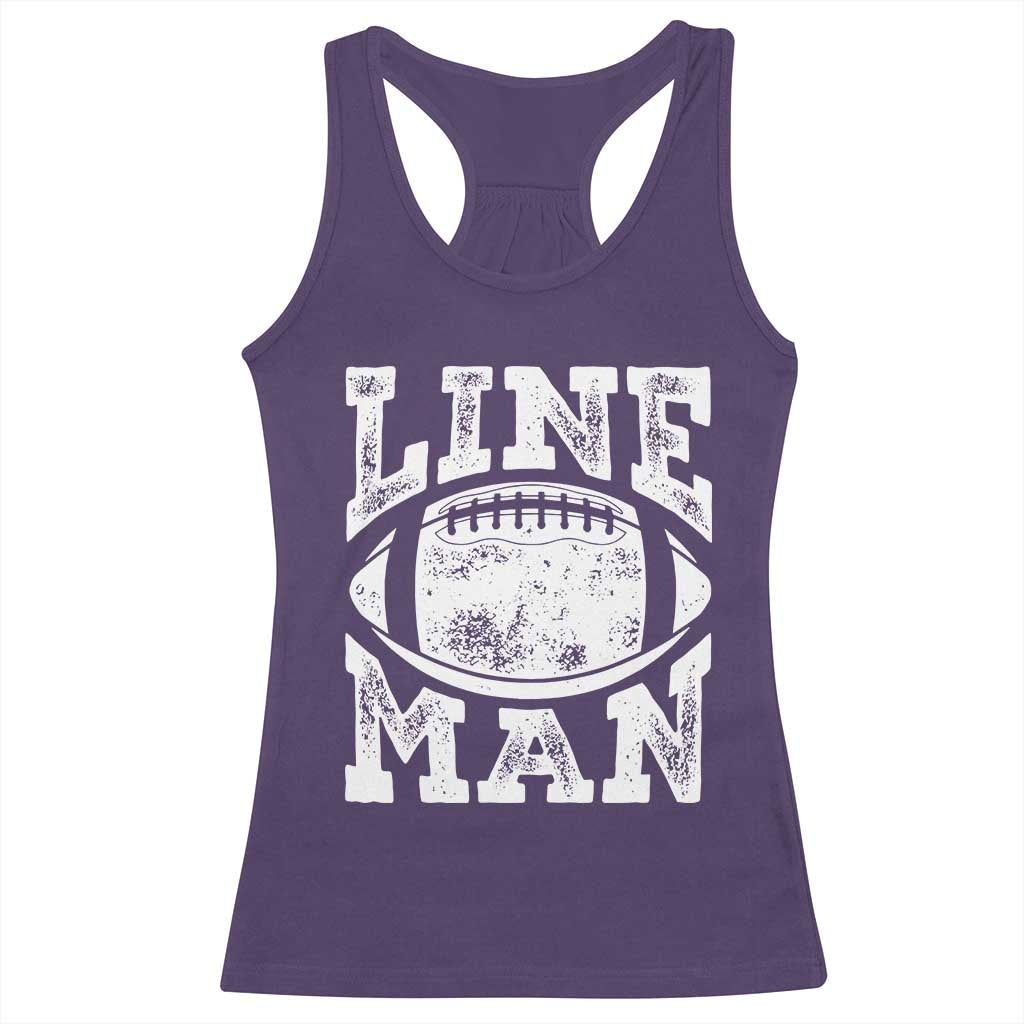 Football Linemen Racerback Tank Top Vintage Offensive Lineman - Wonder Print Shop