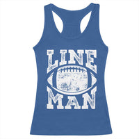 Football Linemen Racerback Tank Top Vintage Offensive Lineman - Wonder Print Shop
