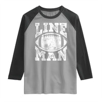 Football Linemen Raglan Shirt Vintage Offensive Lineman - Wonder Print Shop