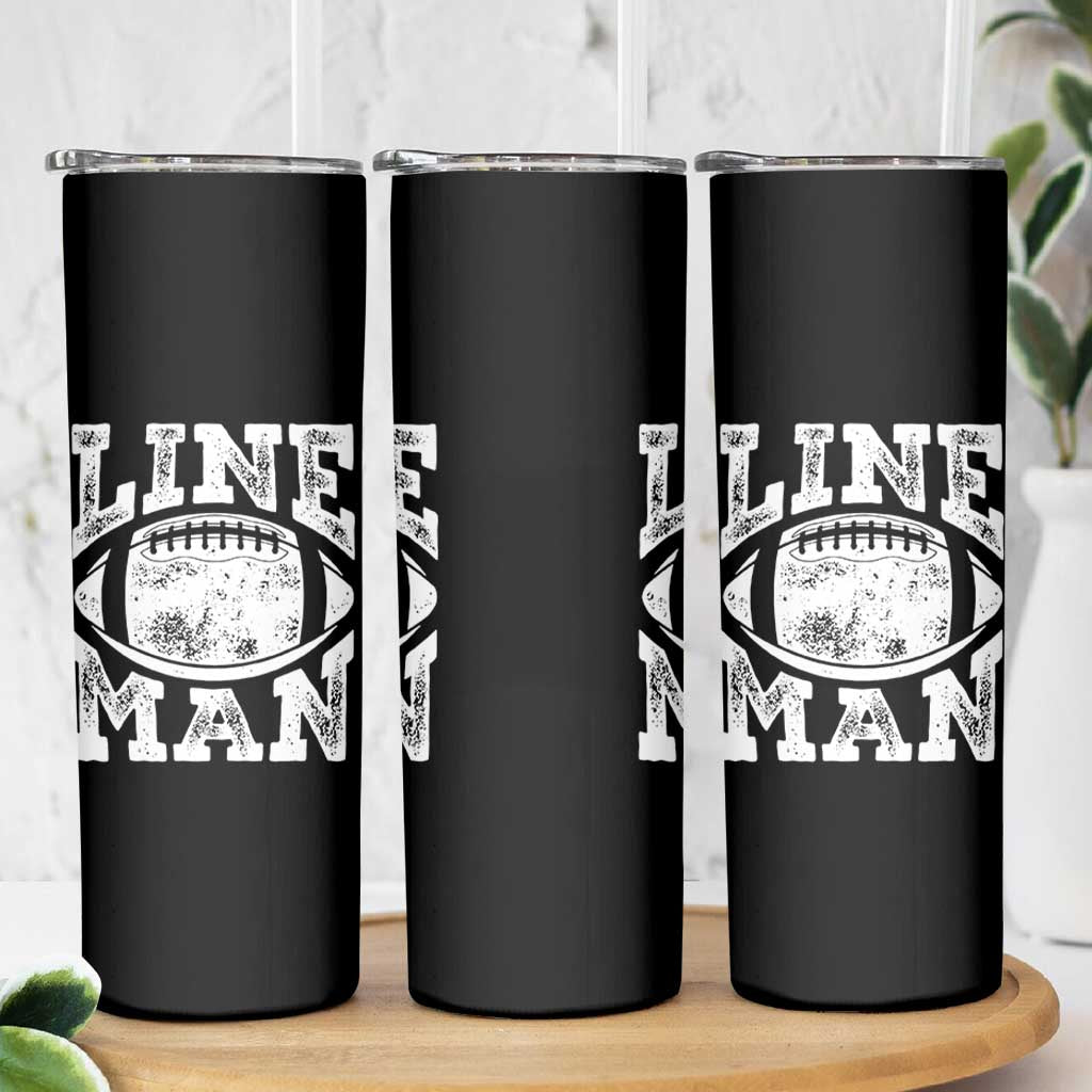 Football Linemen Skinny Tumbler Vintage Offensive Lineman - Wonder Print Shop