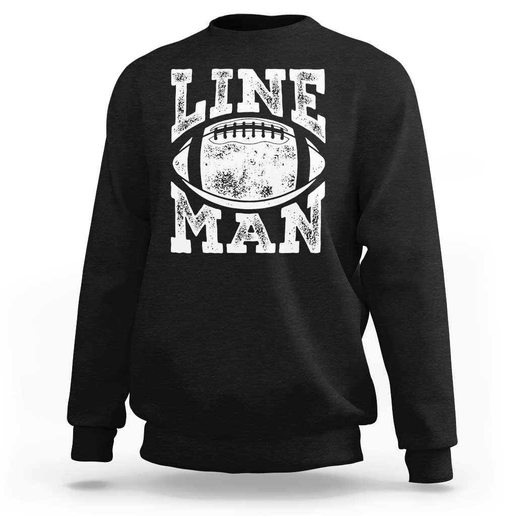 Football Linemen Sweatshirt Vintage Offensive Lineman - Wonder Print Shop