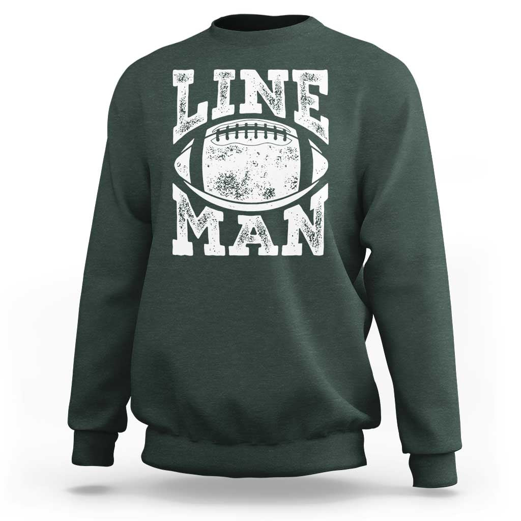 Football Linemen Sweatshirt Vintage Offensive Lineman - Wonder Print Shop