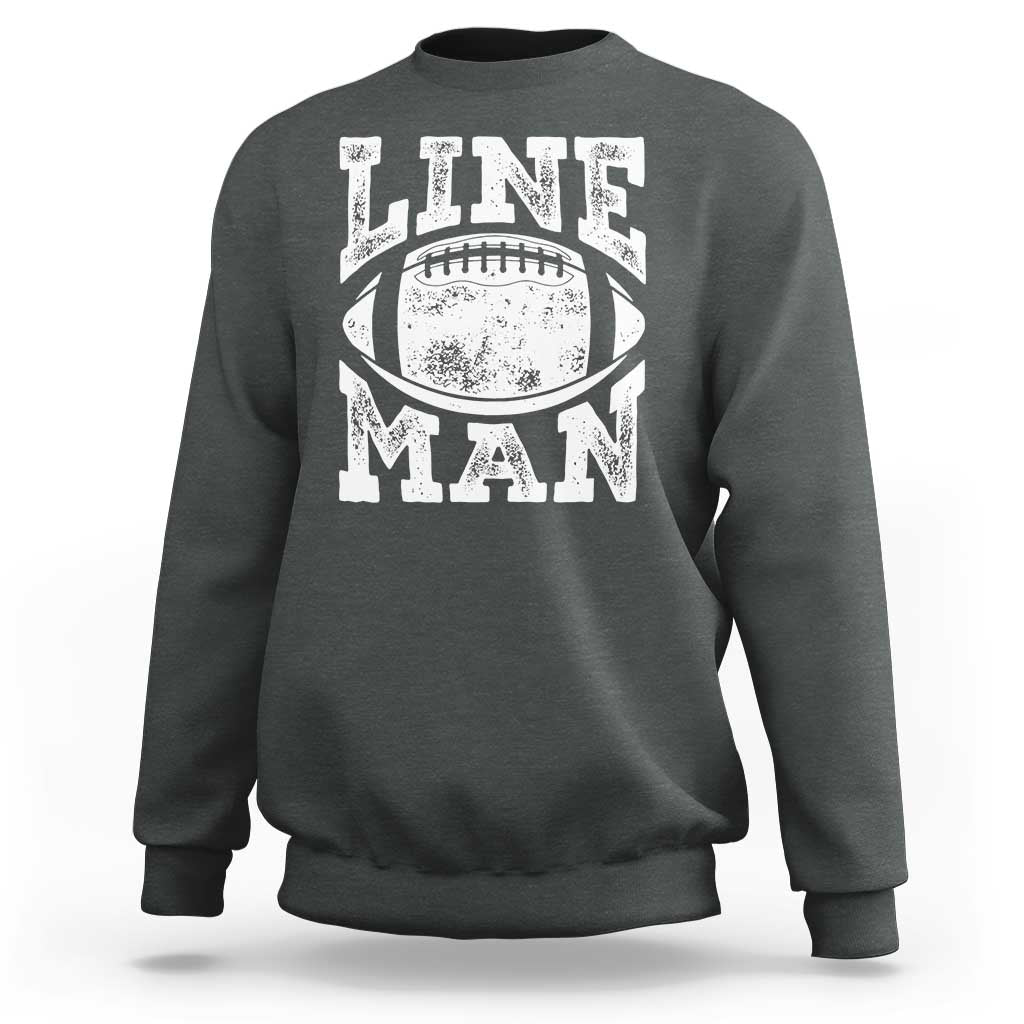 Football Linemen Sweatshirt Vintage Offensive Lineman - Wonder Print Shop