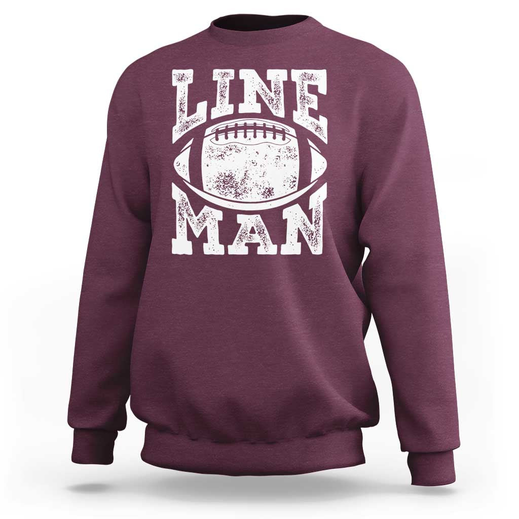 Football Linemen Sweatshirt Vintage Offensive Lineman - Wonder Print Shop