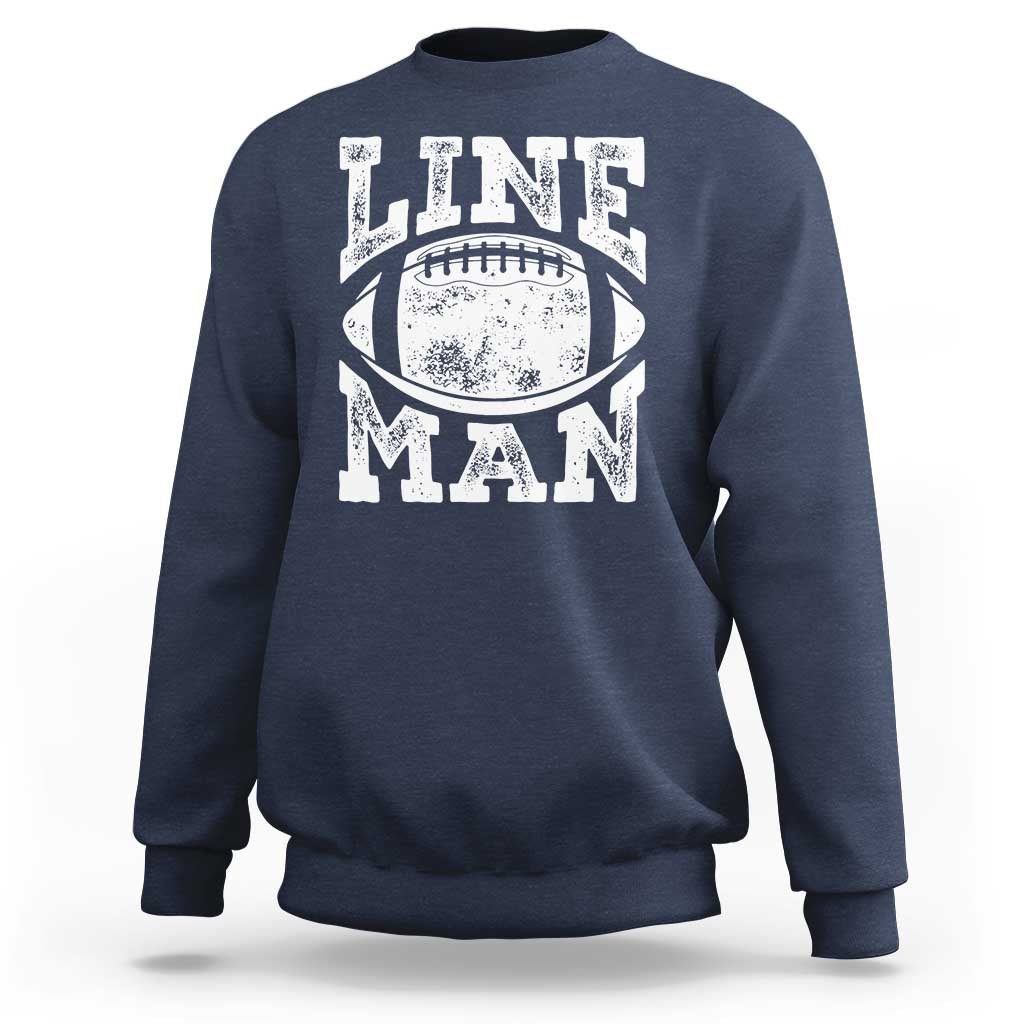 Football Linemen Sweatshirt Vintage Offensive Lineman - Wonder Print Shop