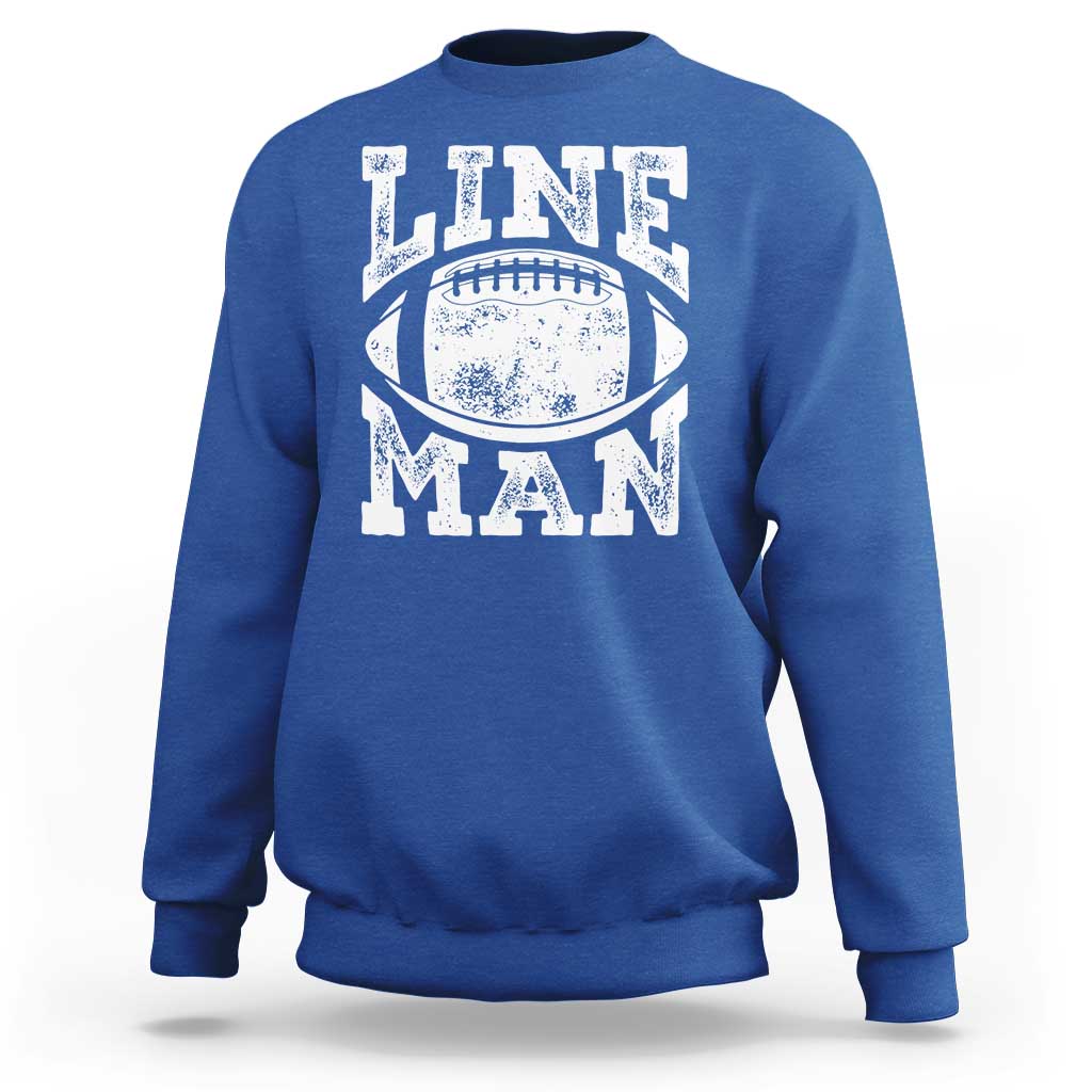 Football Linemen Sweatshirt Vintage Offensive Lineman - Wonder Print Shop