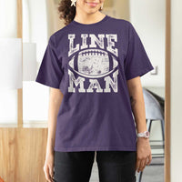 Football Linemen T Shirt For Women Vintage Offensive Lineman - Wonder Print Shop