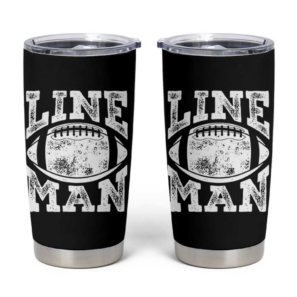 Football Linemen Tumbler Cup Vintage Offensive Lineman - Wonder Print Shop
