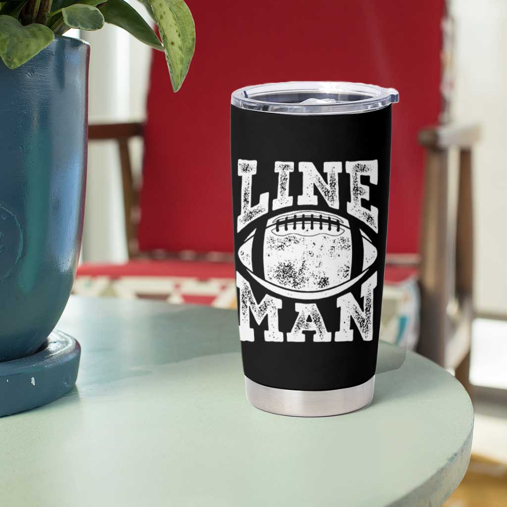 Football Linemen Tumbler Cup Vintage Offensive Lineman - Wonder Print Shop