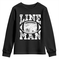 Football Linemen Youth Sweatshirt Vintage Offensive Lineman - Wonder Print Shop