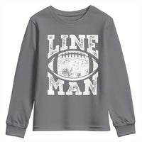 Football Linemen Youth Sweatshirt Vintage Offensive Lineman - Wonder Print Shop