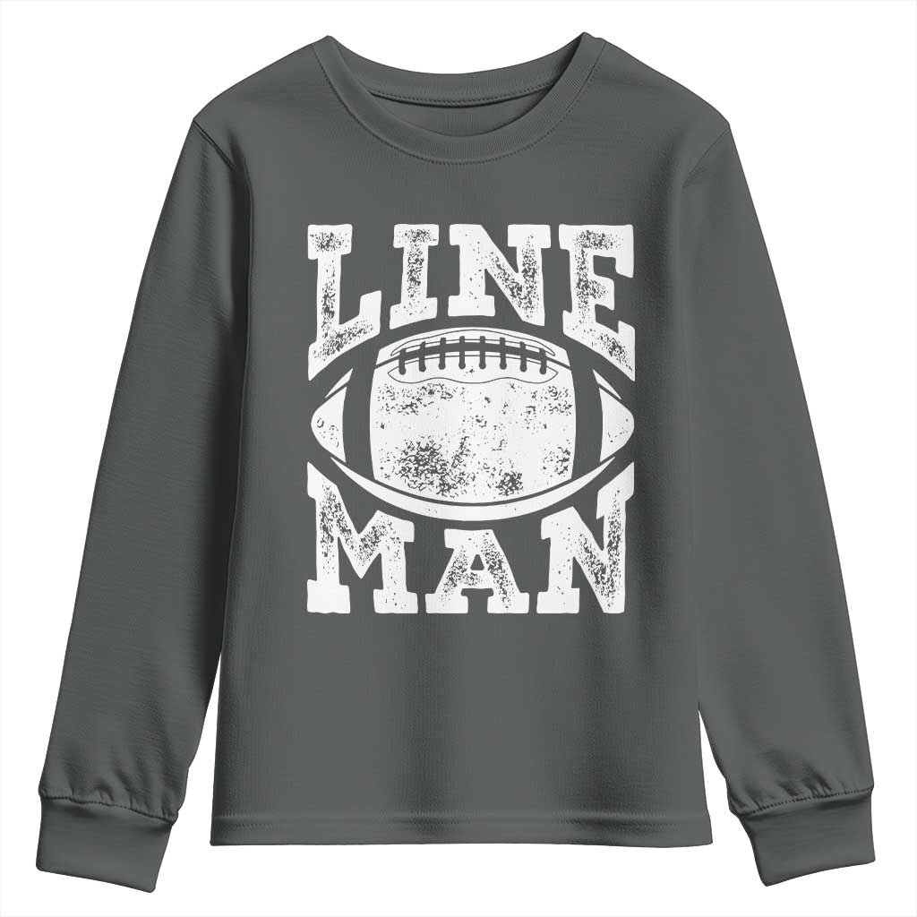 Football Linemen Youth Sweatshirt Vintage Offensive Lineman - Wonder Print Shop