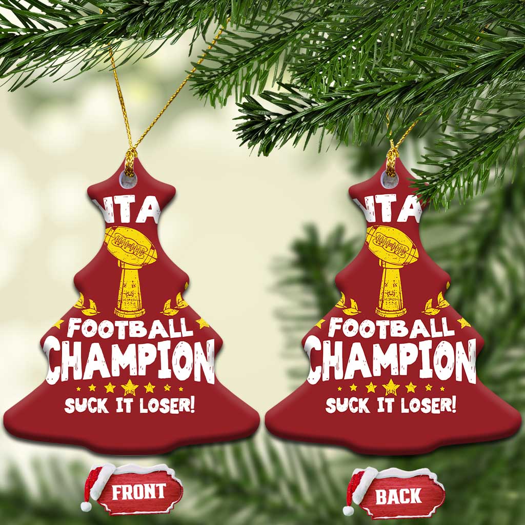 Fantasy Football Legend Christmas Ornament Suck It Loser Funny Champ Champion Draft - Wonder Print Shop