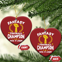 Fantasy Football Legend Christmas Ornament Suck It Loser Funny Champ Champion Draft - Wonder Print Shop