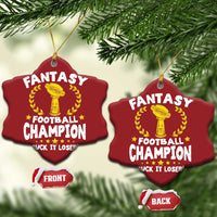 Fantasy Football Legend Christmas Ornament Suck It Loser Funny Champ Champion Draft - Wonder Print Shop