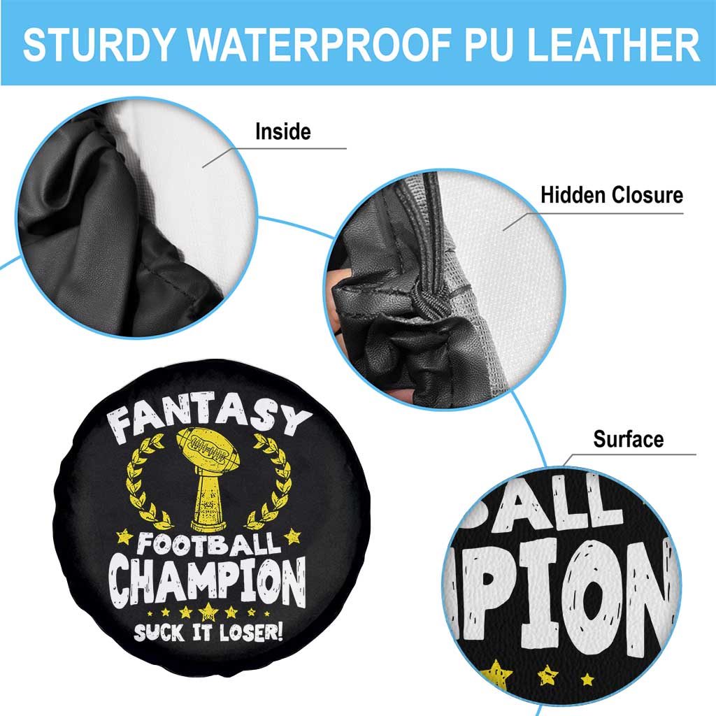 Fantasy Football Legend Spare Tire Cover Suck It Loser Funny Champ Champion Draft - Wonder Print Shop