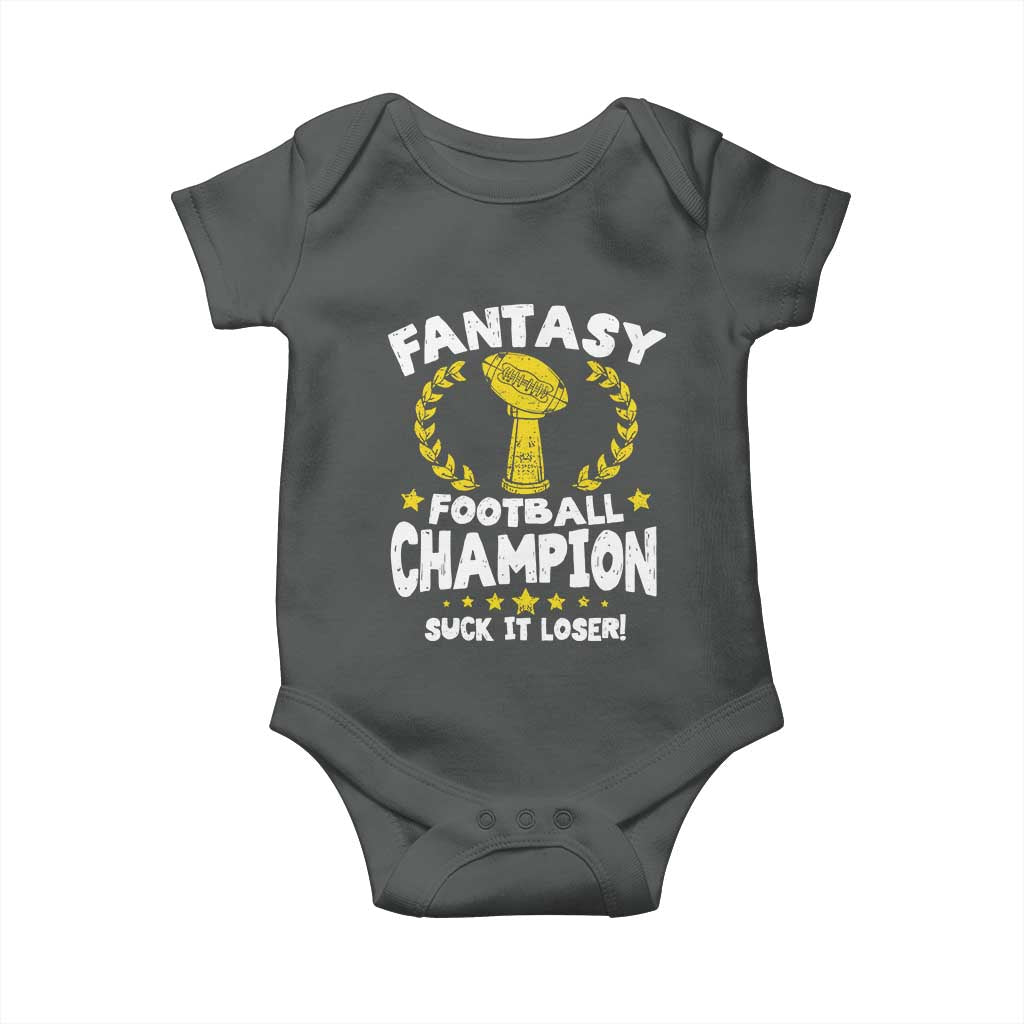 Fantasy Football Legend Baby Onesie Suck It Loser Funny Champ Champion Draft - Wonder Print Shop