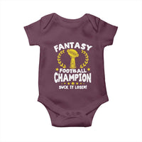 Fantasy Football Legend Baby Onesie Suck It Loser Funny Champ Champion Draft - Wonder Print Shop