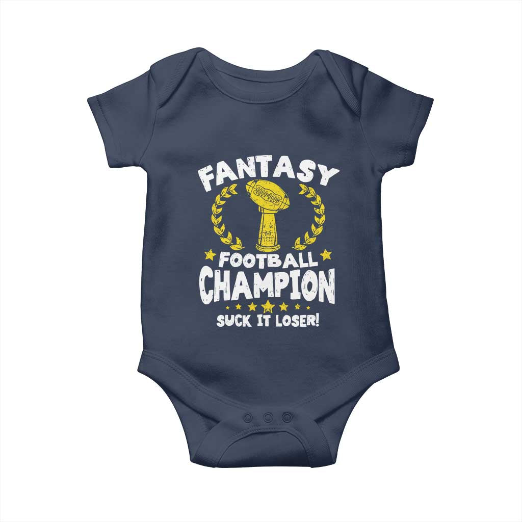 Fantasy Football Legend Baby Onesie Suck It Loser Funny Champ Champion Draft - Wonder Print Shop