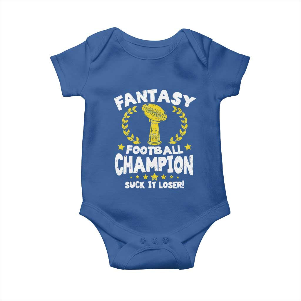 Fantasy Football Legend Baby Onesie Suck It Loser Funny Champ Champion Draft - Wonder Print Shop