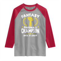 Fantasy Football Legend Raglan Shirt Suck It Loser Funny Champ Champion Draft - Wonder Print Shop