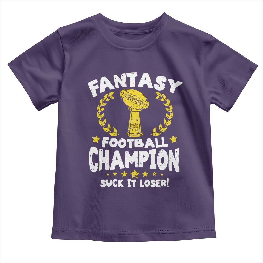 Fantasy Football Legend Toddler T Shirt Suck It Loser Funny Champ Champion Draft - Wonder Print Shop