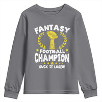 Fantasy Football Legend Youth Sweatshirt Suck It Loser Funny Champ Champion Draft - Wonder Print Shop