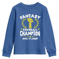 Fantasy Football Legend Youth Sweatshirt Suck It Loser Funny Champ Champion Draft - Wonder Print Shop