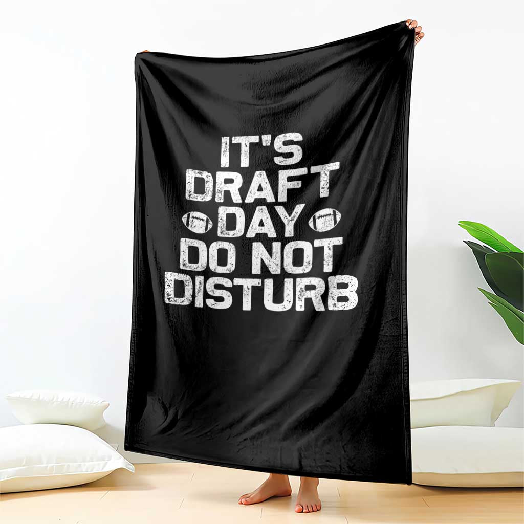 Funny Fantasy Football Throw Blanket It's Draft Day Do Not Disturb - Wonder Print Shop