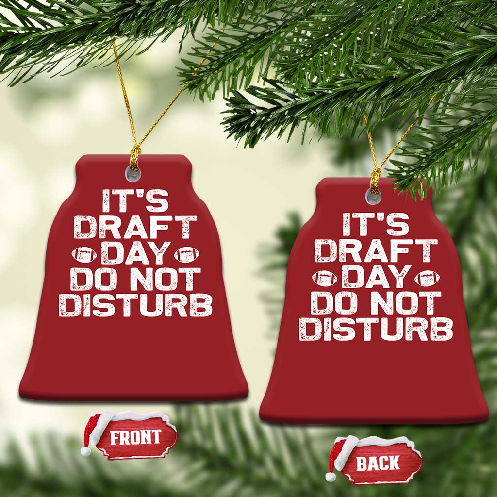 Funny Fantasy Football Christmas Ornament It's Draft Day Do Not Disturb - Wonder Print Shop
