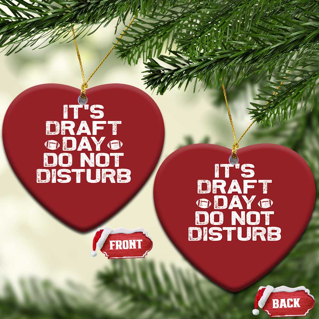 Funny Fantasy Football Christmas Ornament It's Draft Day Do Not Disturb - Wonder Print Shop