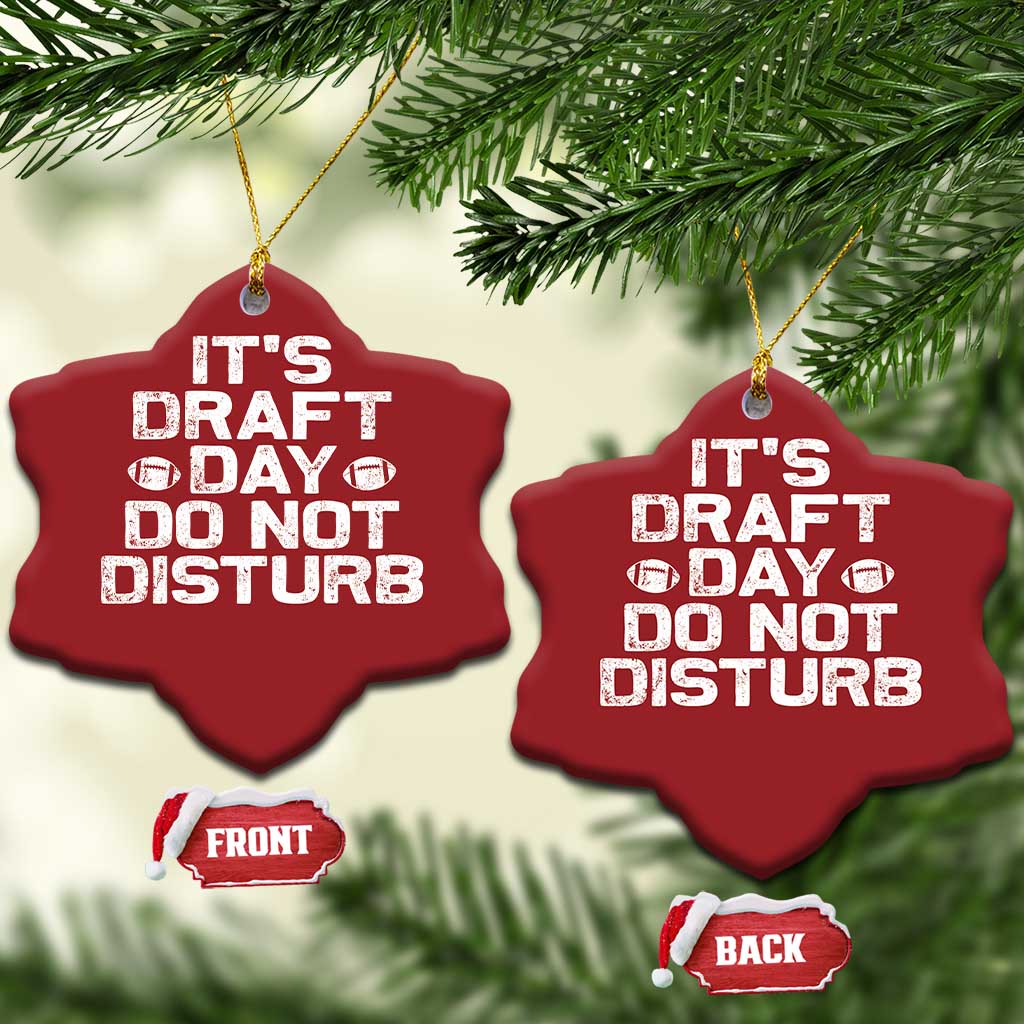 Funny Fantasy Football Christmas Ornament It's Draft Day Do Not Disturb - Wonder Print Shop