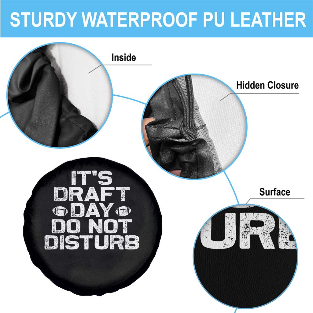 Funny Fantasy Football Spare Tire Cover It's Draft Day Do Not Disturb - Wonder Print Shop