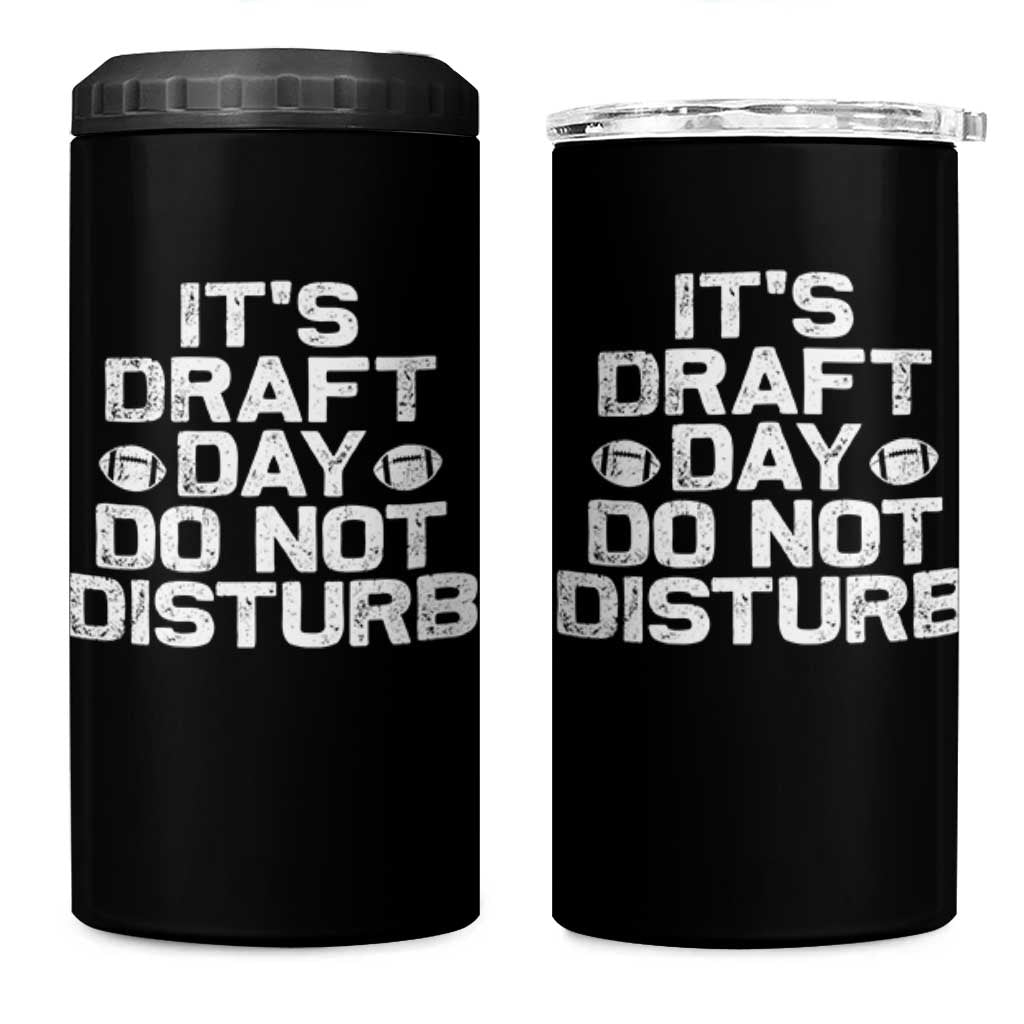 Funny Fantasy Football 4 in 1 Can Cooler Tumbler It's Draft Day Do Not Disturb - Wonder Print Shop