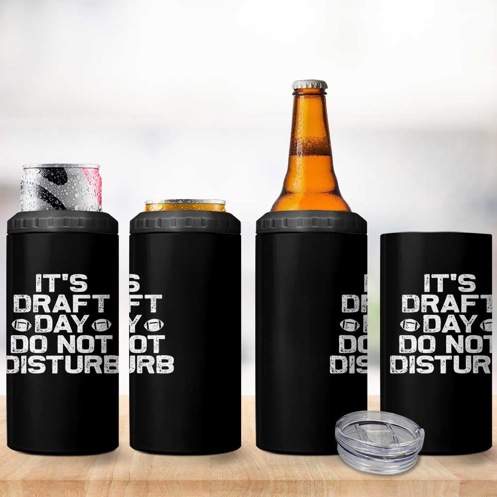 Funny Fantasy Football 4 in 1 Can Cooler Tumbler It's Draft Day Do Not Disturb - Wonder Print Shop