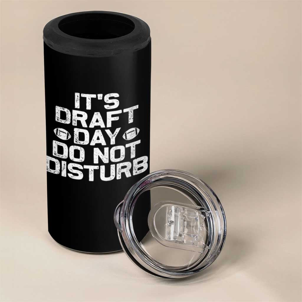 Funny Fantasy Football 4 in 1 Can Cooler Tumbler It's Draft Day Do Not Disturb - Wonder Print Shop