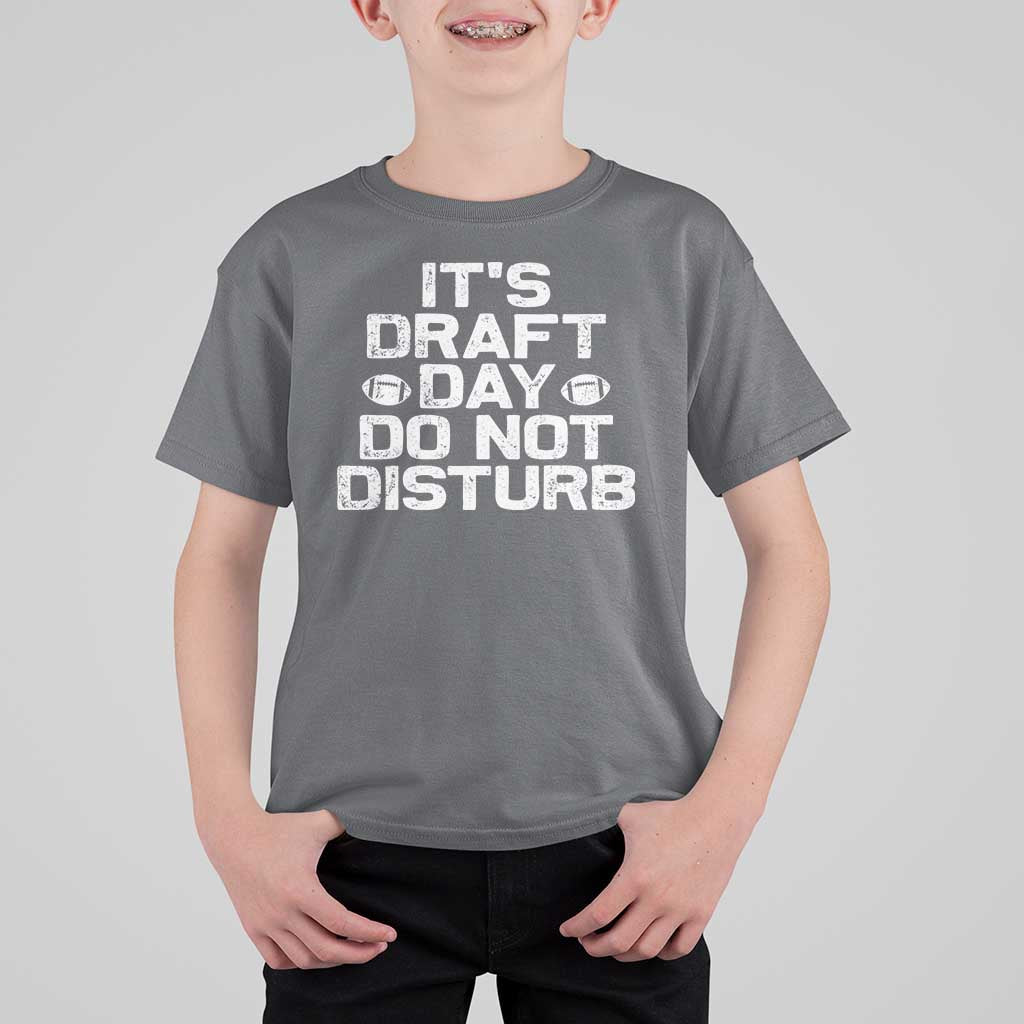 Funny Fantasy Football T Shirt For Kid It's Draft Day Do Not Disturb - Wonder Print Shop