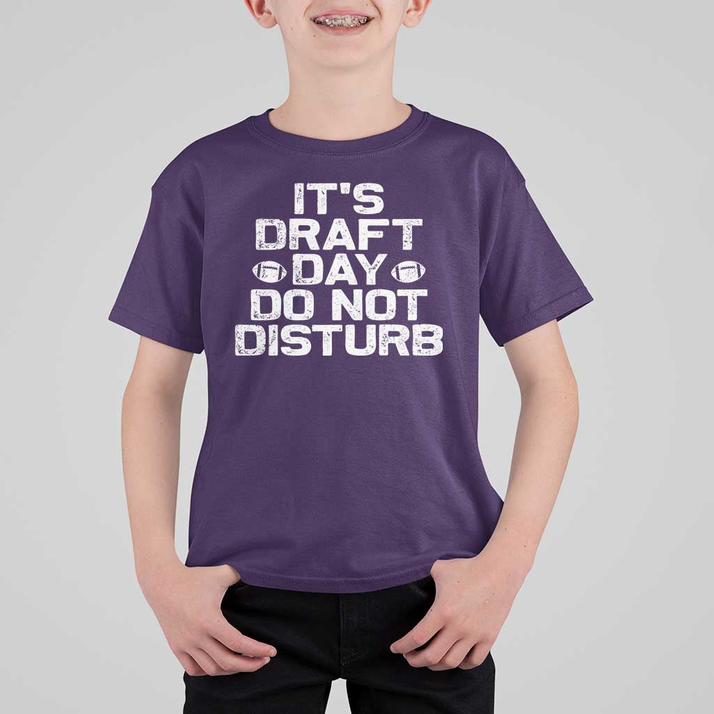 Funny Fantasy Football T Shirt For Kid It's Draft Day Do Not Disturb - Wonder Print Shop