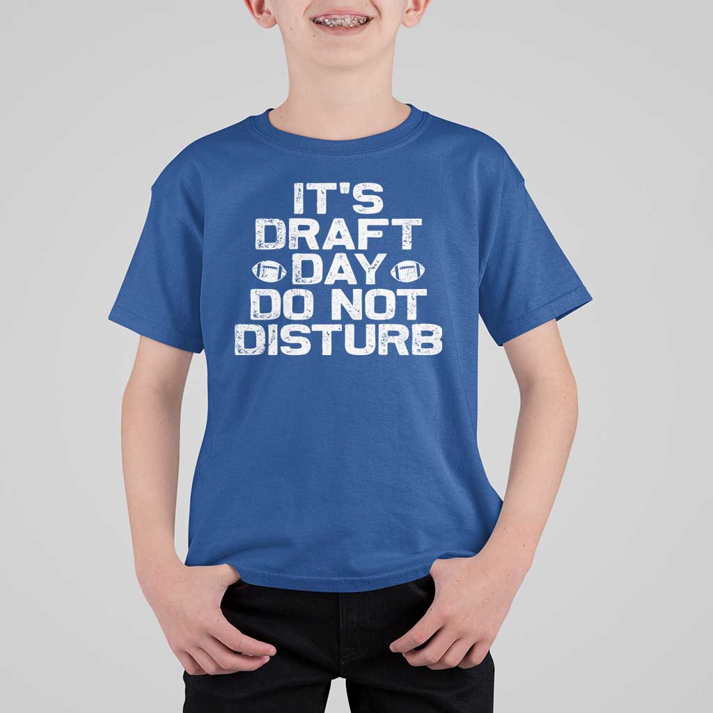 Funny Fantasy Football T Shirt For Kid It's Draft Day Do Not Disturb - Wonder Print Shop