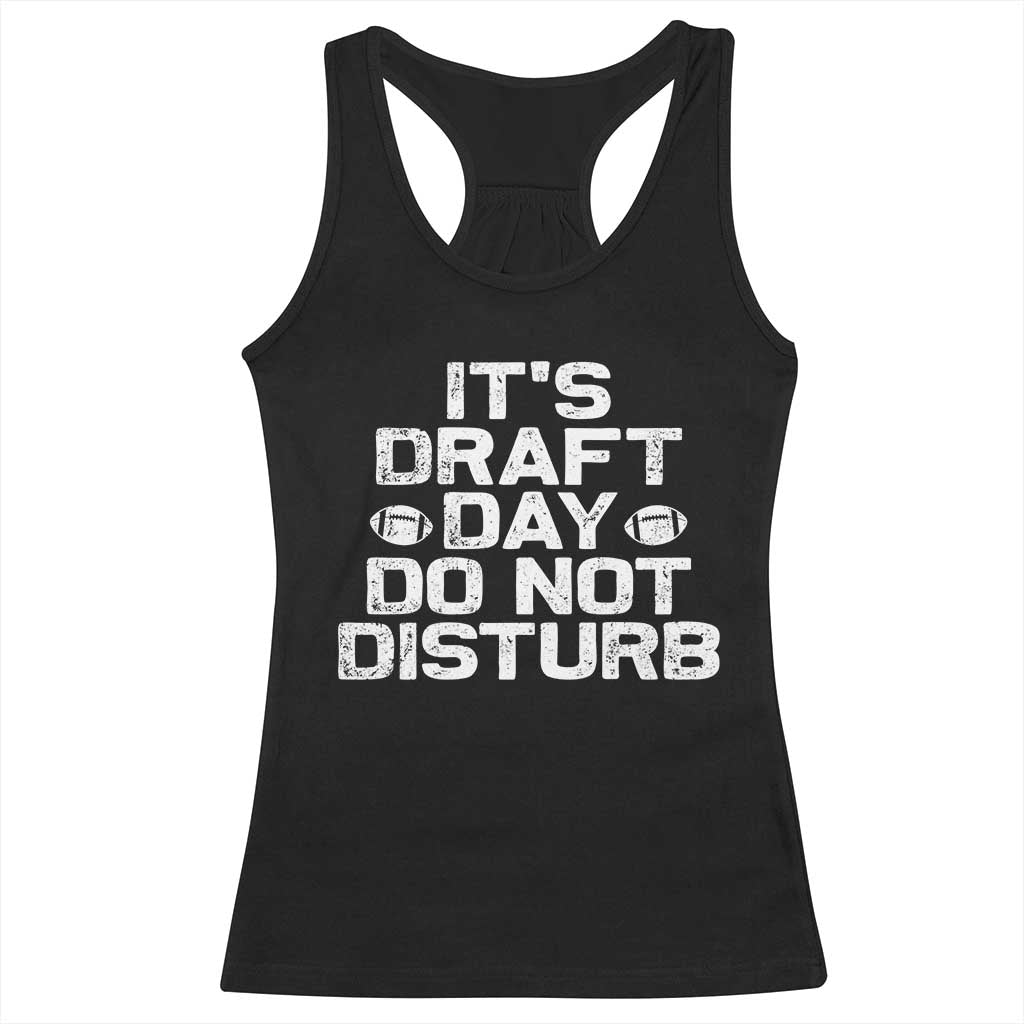 Funny Fantasy Football Racerback Tank Top It's Draft Day Do Not Disturb - Wonder Print Shop